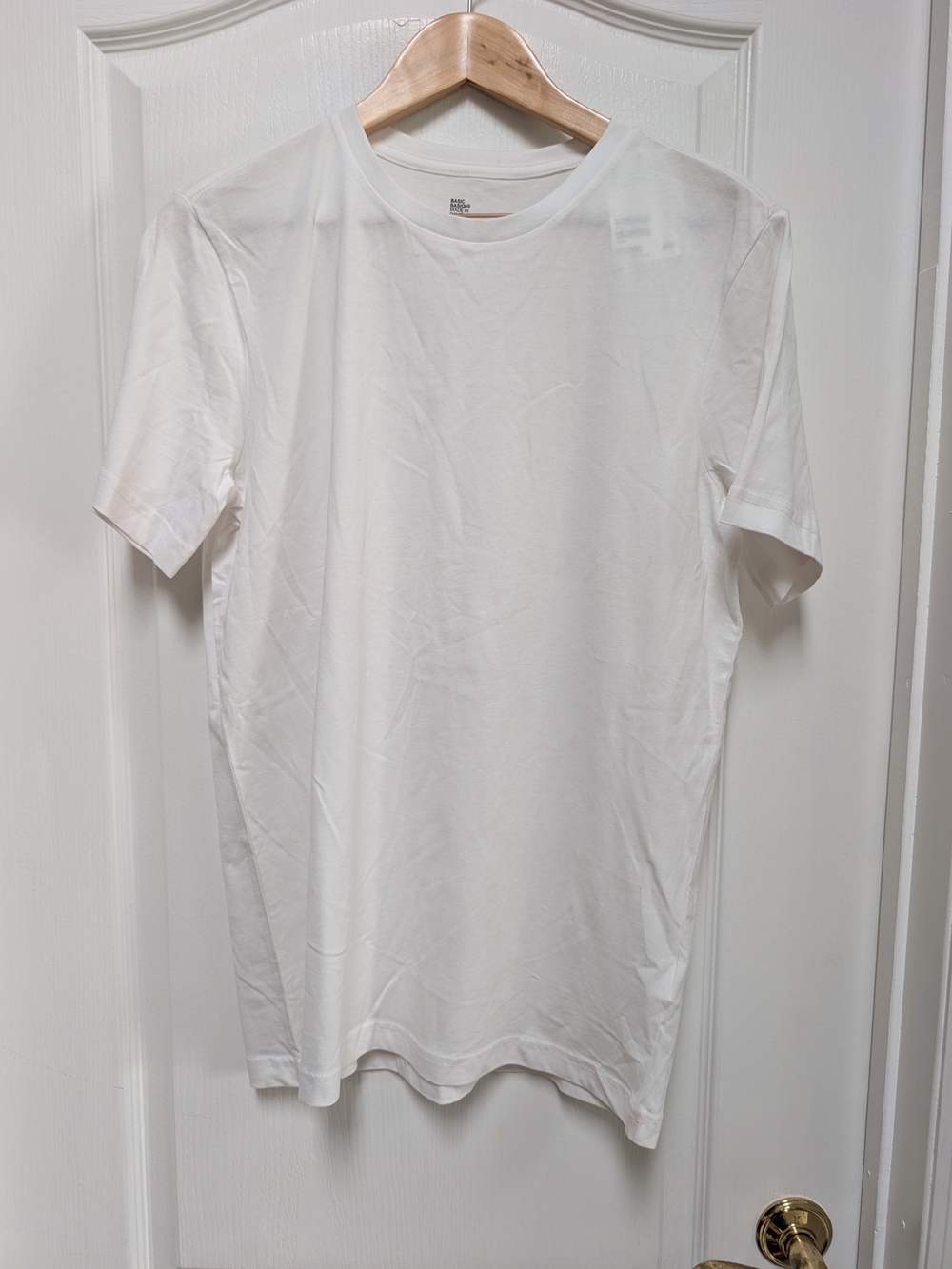 H&M Basic Men’s M White 100% Cotton Crew Neck T Shirt NWT